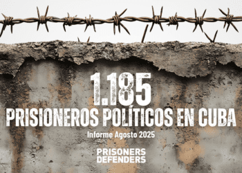 Prisioneros políticos verificados en Cuba este pasado mes de agosto