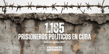 Prisioneros políticos verificados en Cuba este pasado mes de agosto