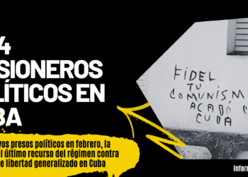 Prisioneros políticos verificados en Cuba este pasado mes de febrero