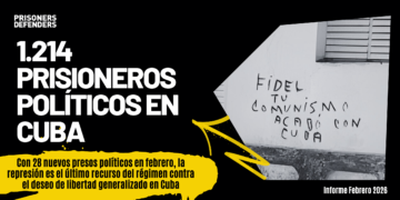 Prisioneros políticos verificados en Cuba este pasado mes de febrero